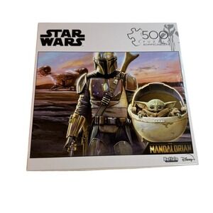 Star Wars Mandalorian SEALED 500 Piece Puzzle Buffalo Games Grogu Baby Yoda